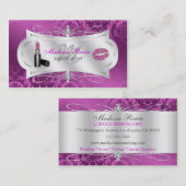 Carte De Visite Cosmetologist prodigue de scintillement de prune (Devant / Derrière)