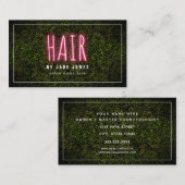 Carte De Visite Cosmétologiste du salon de coiffure en bois de néo (Devant / Derrière)