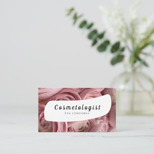 Carte de visite cosmétologue (Debout devant)