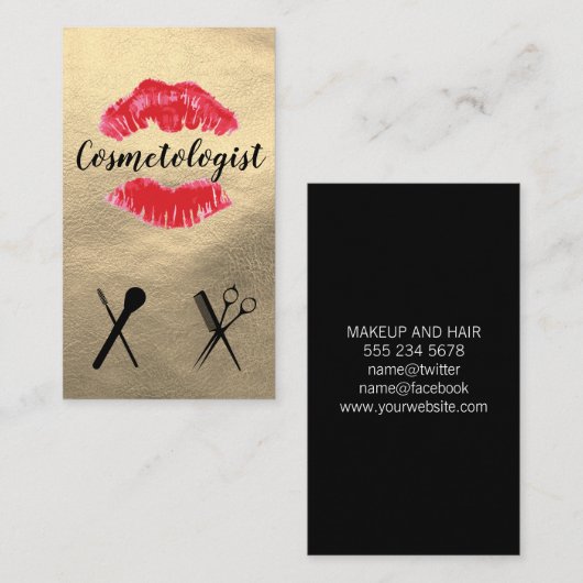 Carte De Visite Cosmétologue (Devant / Derrière)