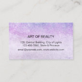 Carte De Visite Cosmetologue de beauté de la fleur de Lotus pourpr (Dos)