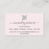 Carte De Visite Cosmetologue de beauté Syringe Botox B12 QRCode ro (Dos)