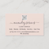 Carte De Visite Cosmetologue de beauté Syringe Botox B12 Rose QRCo (Dos)