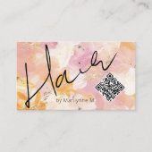 Carte De Visite Cosmetologue de code QR Abstrait (Devant)