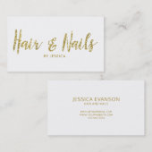 Carte De Visite Cosmetologue de la Parties scintillant aurifère de (Devant / Derrière)