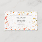 Carte De Visite Cosmetologue de maquillage de Terrazzo Bold (Dos)