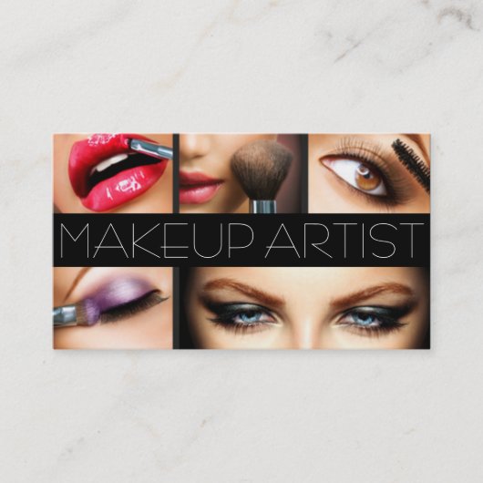 Carte De Visite Cosmetologue de maquillage Nails Beauty Salon (Devant)