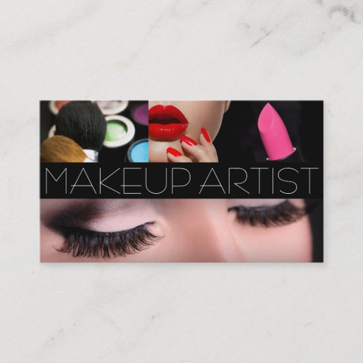 Carte De Visite Cosmetologue de maquillage Nails Beauty Salon (Devant)