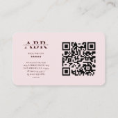 Carte De Visite Cosmetologue de Monogramme Beauticien rose esthéti (Dos)