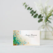 Carte De Visite Cosmetologue Delicate Floral Vines et Feuille (Debout devant)