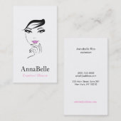 Carte De Visite Cosmetologue du salon de beauté du visage de la fe (Devant / Derrière)