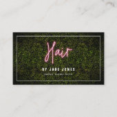 Carte De Visite Cosmetologue du salon de coiffure Neon Boxwood (Devant)