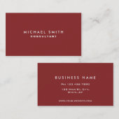 Carte De Visite Cosmetologue élegant et professionnel Rouge (Devant / Derrière)