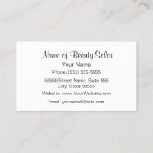 Carte De Visite Cosmetologue Empreinte de léopard Retro Mod Salon (Dos)