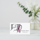 Carte De Visite Cosmetologue Empreinte de léopard Retro Mod Salon (Debout devant)