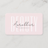 Carte De Visite Cosmetologue esthétique moderne Pink (Devant)