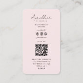 Carte De Visite Cosmetologue esthétique moderne Pink (Dos)