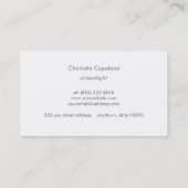 Carte De Visite Cosmetologue feuille Green Natural Beauty (Dos)