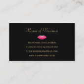 Carte De Visite Cosmetologue glamour Lèvres rouges léopard noir (Dos)