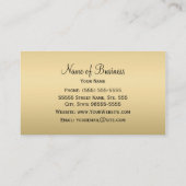 Carte De Visite Cosmetologue Luxury Gold Zebra Hot Red Lips (Dos)