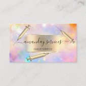 Carte De Visite Cosmetologue Syringe Botox B12 Holographe QRCode (Devant)