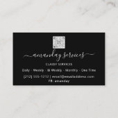 Carte De Visite Cosmetologue Syringe Botox B12 QRCode Black Gold (Dos)