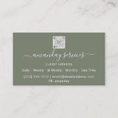 Carte De Visite Cosmetologue Syringe Botox B12 QRCode Mint Gold (Dos)