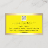 Carte De Visite Cosmetologue Syringe Botox B12 QRCode Or jaune (Dos)