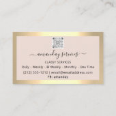 Carte De Visite Cosmetologue Syringe Botox B12 QRCode Rose Gold (Dos)