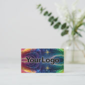Carte De Visite Cosmic Burst Galaxy Reiki Healer Company Logo  (Debout devant)