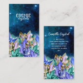 Carte de visite cosmique de cristaux (Devant / Derrière)