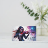 Carte De Visite Cosmique de professeur de violon (Debout devant)