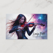 Carte De Visite Cosmique de professeur de violon (Devant)