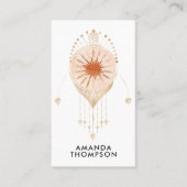 Carte De Visite Cosmique mystique rose et or (Devant)