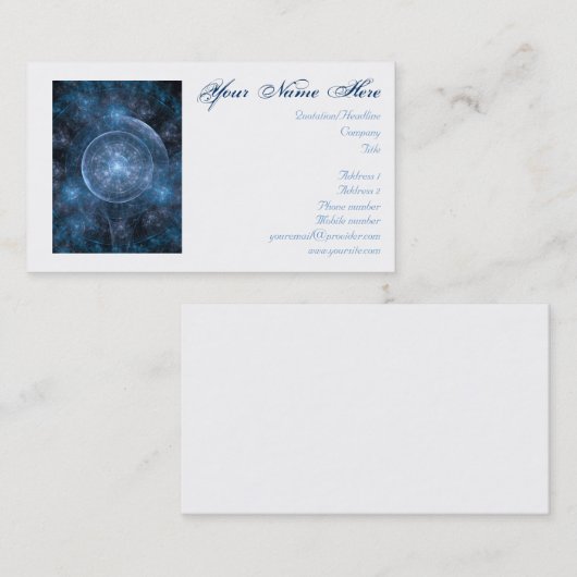 Carte De Visite Cosmos Background (Devant / Derrière)