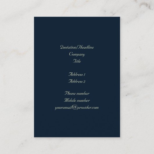 Carte De Visite Cosmos Background (Dos)