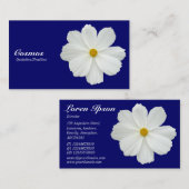 Carte De Visite Cosmos blanc - 000066 bleu-foncé (Devant / Derrière)