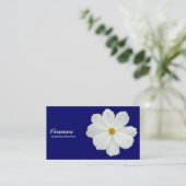 Carte De Visite Cosmos blanc - 000066 bleu-foncé (Debout devant)