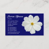 Carte De Visite Cosmos blanc - 000066 bleu-foncé (Dos)