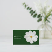 Carte De Visite Cosmos Blanc - Vert foncé 003300 (Debout devant)