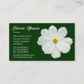 Carte De Visite Cosmos Blanc - Vert foncé 003300 (Dos)