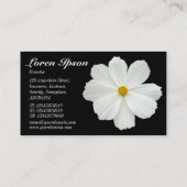 Carte De Visite Cosmos blancs - Noir (Dos)