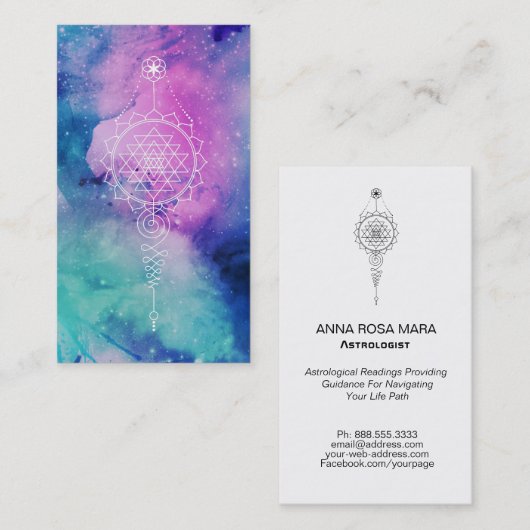 Carte De Visite *~* Cosmos célestes Nebula Nirvana (Devant / Derrière)