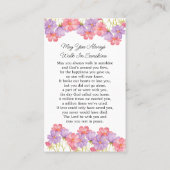 Carte De Visite Cosmos Memorial Photo Funeral Prayer Card (Dos)