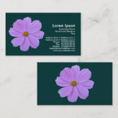 Carte De Visite Cosmos pourpre - Vert foncé (003333) (Devant / Derrière)