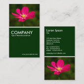 Carte De Visite Cosmos Rose - Vert foncé (Devant / Derrière)