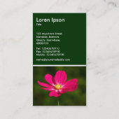 Carte De Visite Cosmos Rose - Vert foncé (Dos)