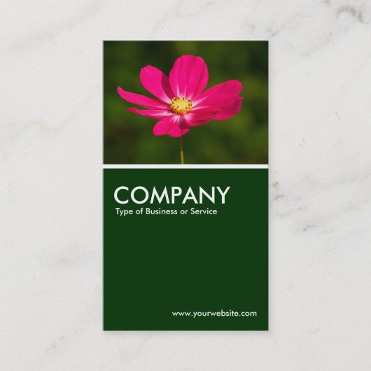 Carte De Visite Cosmos Rose - Vert foncé (Devant)