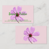 Carte De Visite Cosmos roses (Devant / Derrière)