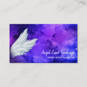 Carte De Visite *~* Cosmos Stars Blue Galaxy Angel Wings Universe (Devant)
